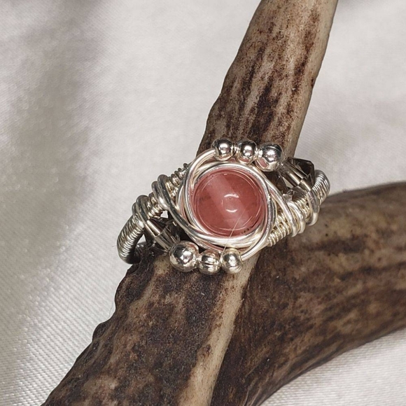 Ankara Ring - Watermelon Cherry Crystal - Picture 3 of 3